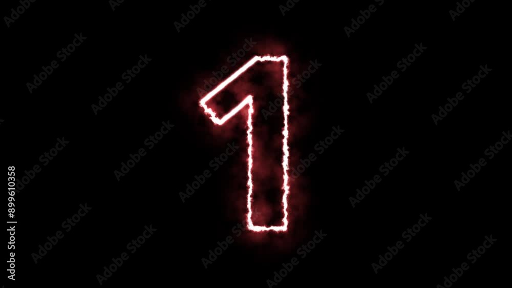 Fire Text Number 1 Isolated Black Background burning flame. Flaming burn font alphabet text Fire Text Number 1 Isolated Black Background burning flame. Flaming burn font alphabet text