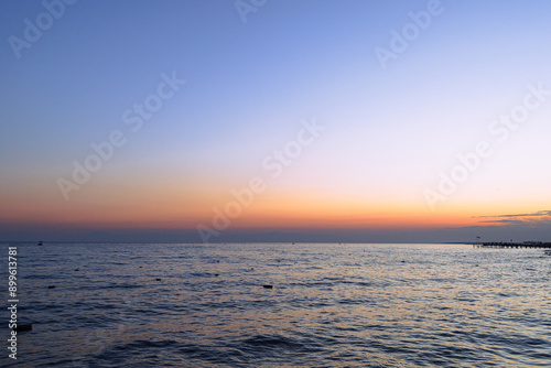 sunset over the sea