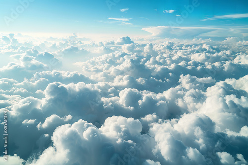 Expansive Aerial View of Cloud Cover from Above 