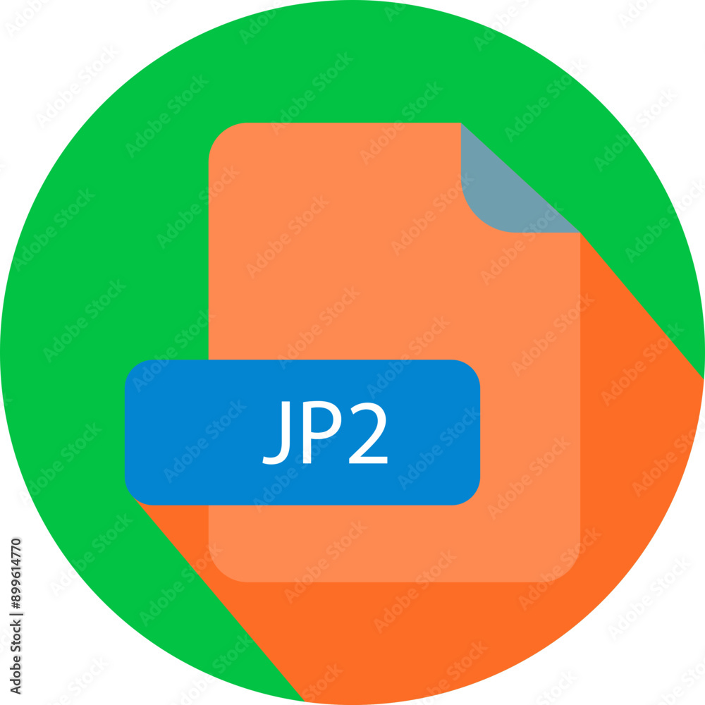 JP2 File extension icon with black shadow circular icon JP2 File extension icon with black shadow circular icon