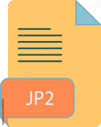 JP2 file extension icon rounded lines and crisp corners