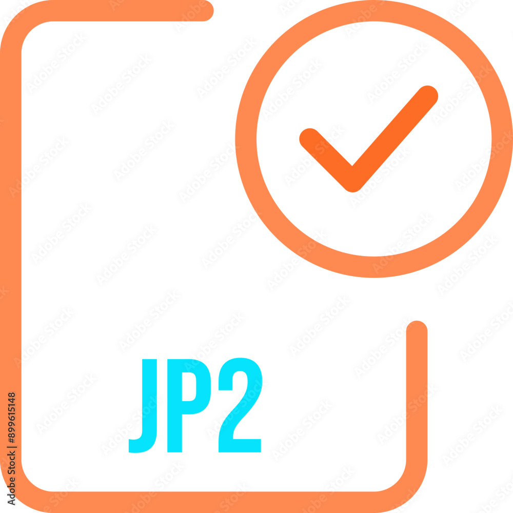 JP2 File icon with checked mark JP2 File icon with checked mark
