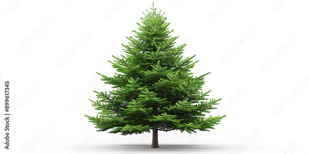 A solitary evergreen tree on a white background, with a clipping path included. A solitary evergreen tree on a white background, with a clipping path included.