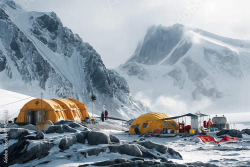 Arctic research facility using wind turbine energy