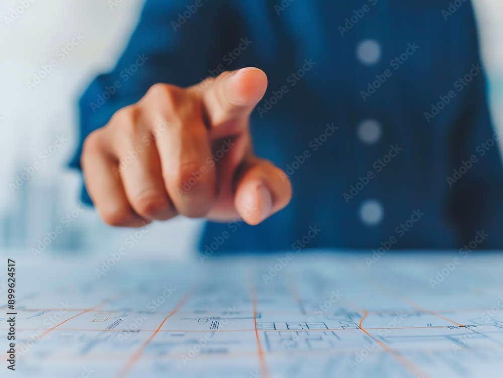 Architect presenting an improved urban design concept, improvement, city planning success Architect presenting an improved urban design concept, improvement, city planning success