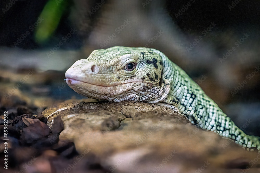 portrait shot of a monitor lizard