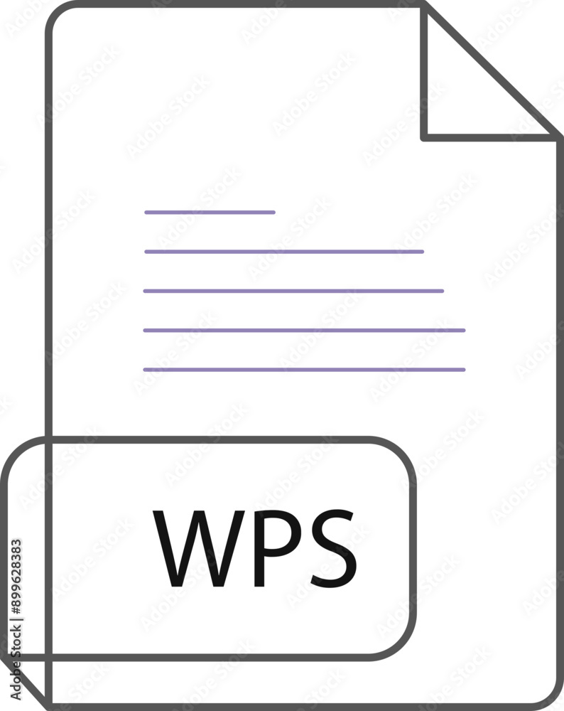 WPS File extension icobn crisp corners thick outline WPS File extension icobn crisp corners thick outline