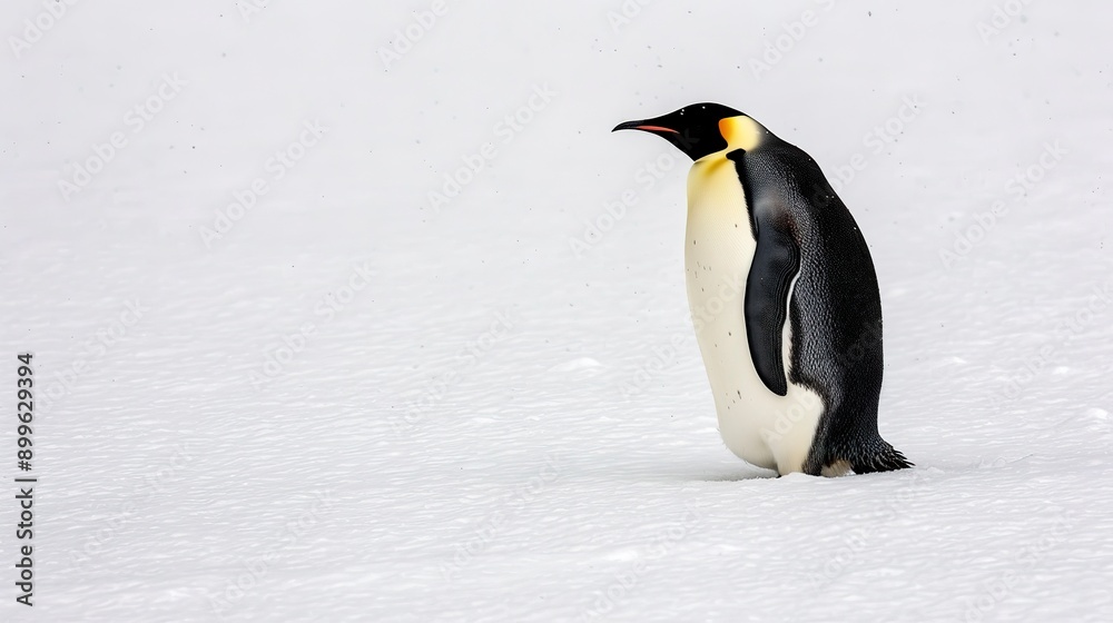 Fototapeta premium penguin on the snow