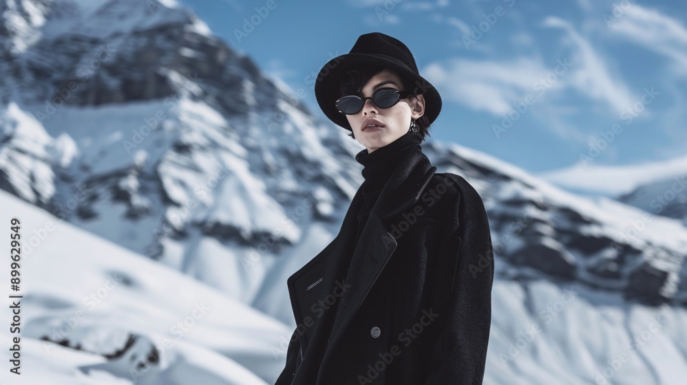 Alpine Chic in Monochromatic Elegance Alpine Chic in Monochromatic Elegance