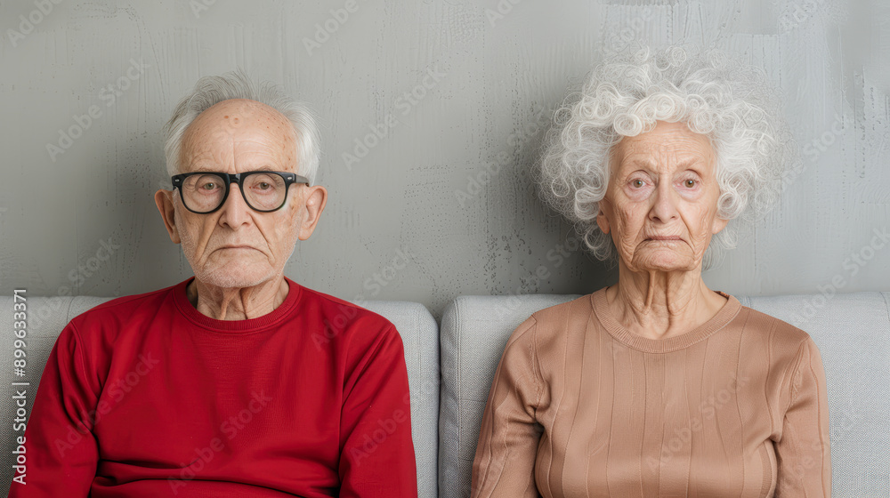 Senior Couple in Emotional Turmoil An elderly couple sitting side by side with solemn expressions capturing the struggles and emotional challenges of marital issues in later years wallpaper brainstorm Senior Couple in Emotional Turmoil An elderly couple sitting side by side with solemn expressions capturing the struggles and emotional challenges of marital issues in later years wallpaper brainstorm