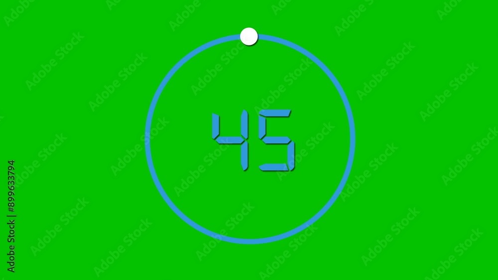 Alpha Transparent countdown overlay timer for a workout or gym video Alpha Transparent countdown overlay timer for a workout or gym video