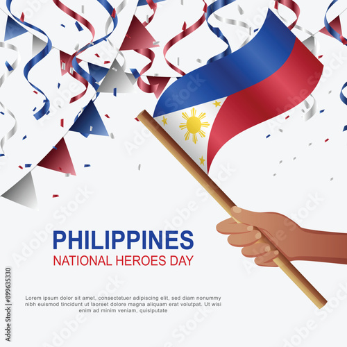 National Heroes Day of Philippines background.