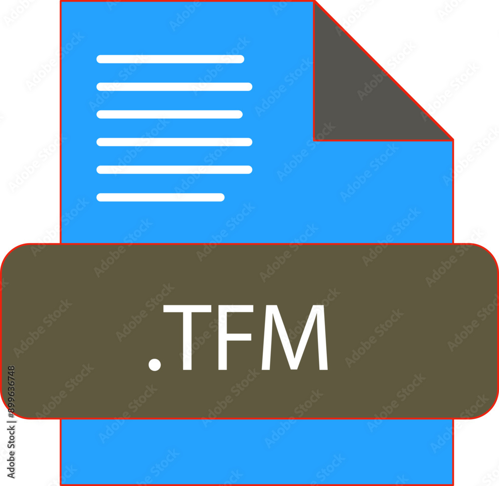 TFM File extension icon fill and bebes writting TFM File extension icon fill and bebes writting