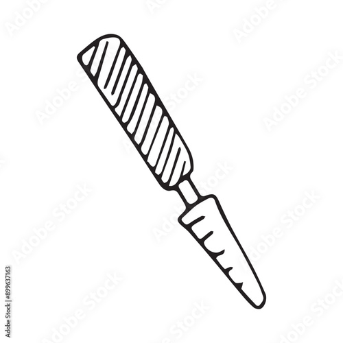 axe. saw. a hammer. blade. the tool. vector. doodle