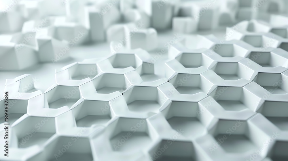 An abstract pattern of white, geometric shapes. An abstract pattern of white, geometric shapes.