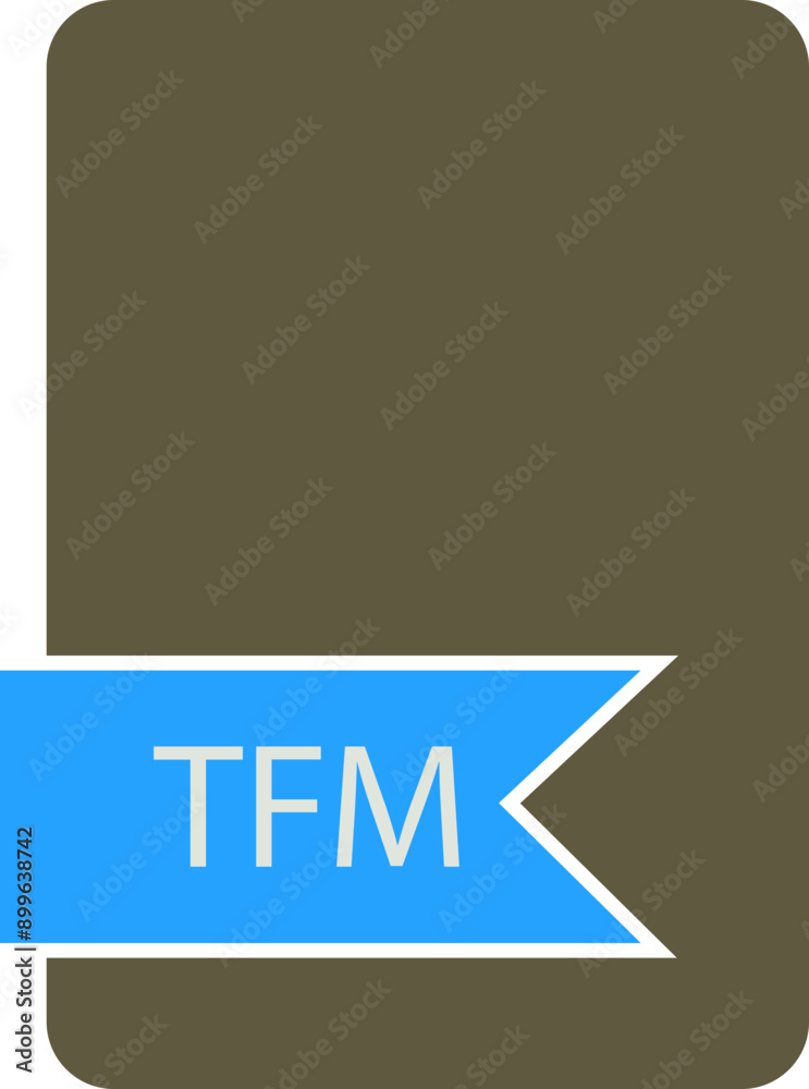 TFM   File format icon label contour