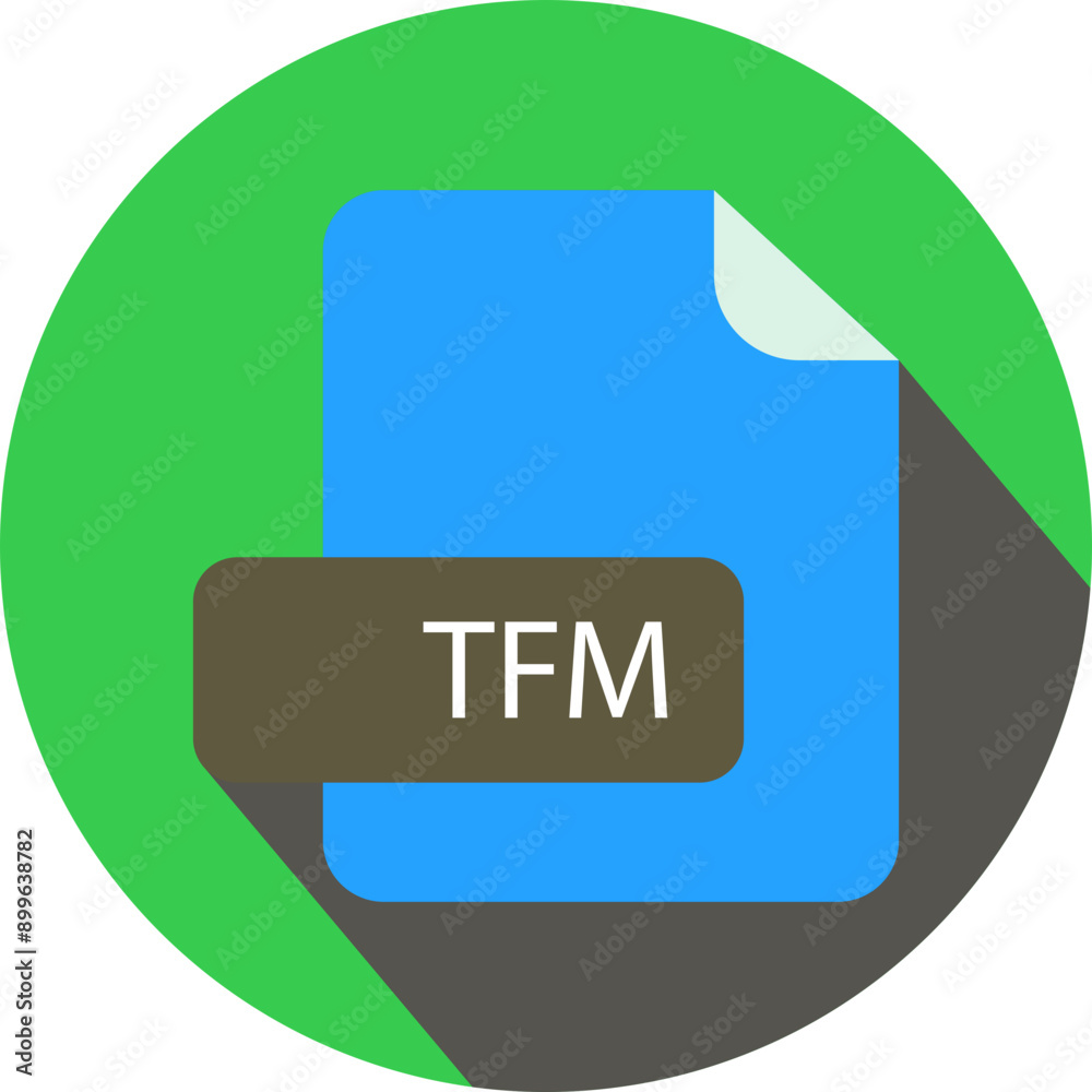 TFM File icon black shadow with rounded corners in circular shape TFM File icon black shadow with rounded corners in circular shape