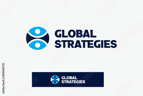 Global strategies logo design royalty free image vector business template 