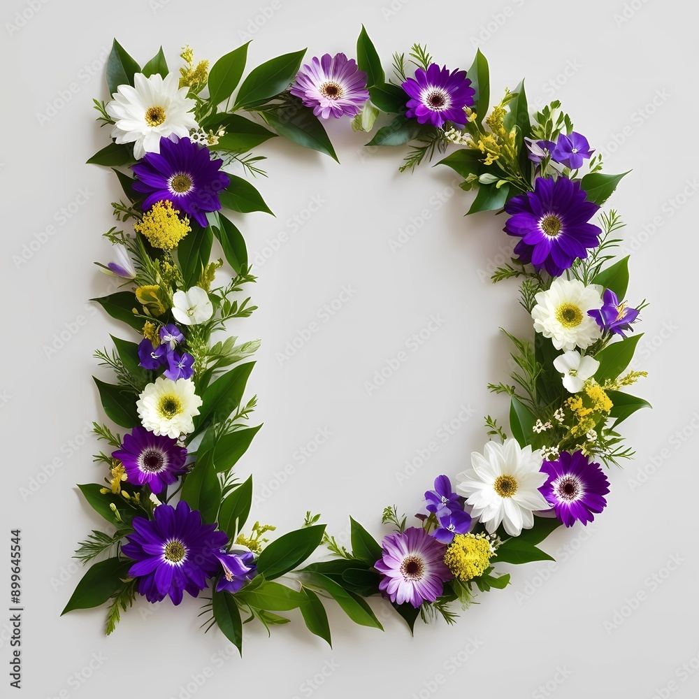 Floral Letter D with Purple, White, and Yellow Flowers
Floral Letter D with Purple, White, and Yellow Flowers