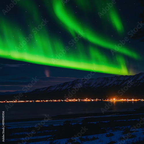 Aurora lights over the polar regions