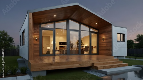 Modern architectural exterior designs of modular houses