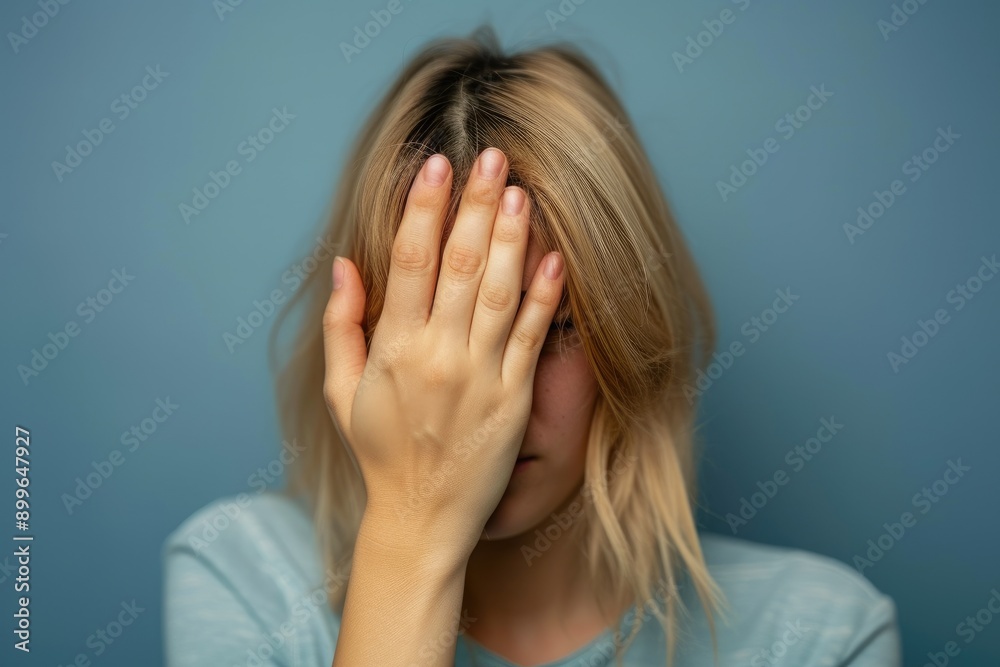 Exhausted Office Worker with Faceless Portrait Exhausted Office Worker with Faceless Portrait