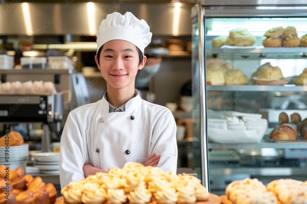 Portrait of a Baker in Contemporary Bakery Portrait of a Baker in Contemporary Bakery