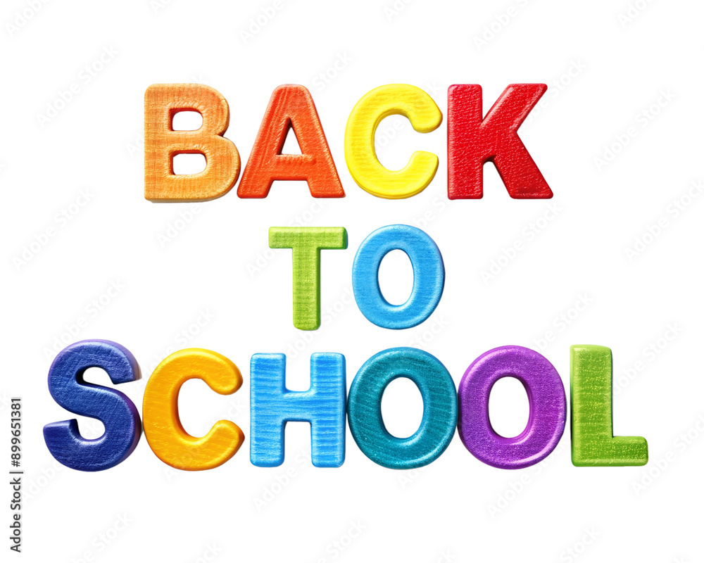 Back to School Colorful Text isolated on white transparent background, png element clipart Back to School Colorful Text isolated on white transparent background, png element clipart