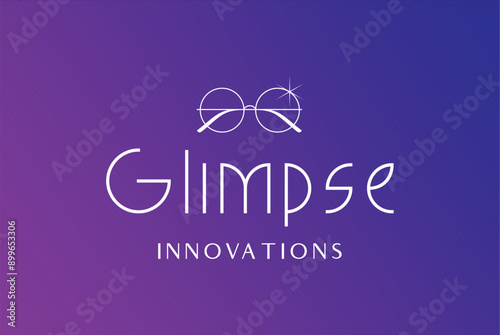Glimpse Optics eye care logo design royalty free image vector business template 