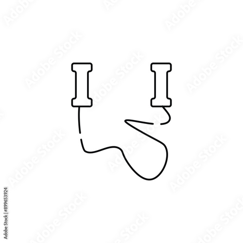 skipping rope vector type icon