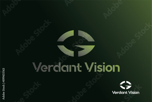 Letter g verdant vision eye logo design royalty free image vector business template 