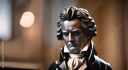 Statue of the musician Wolfgang Amadeus Mozart. photo