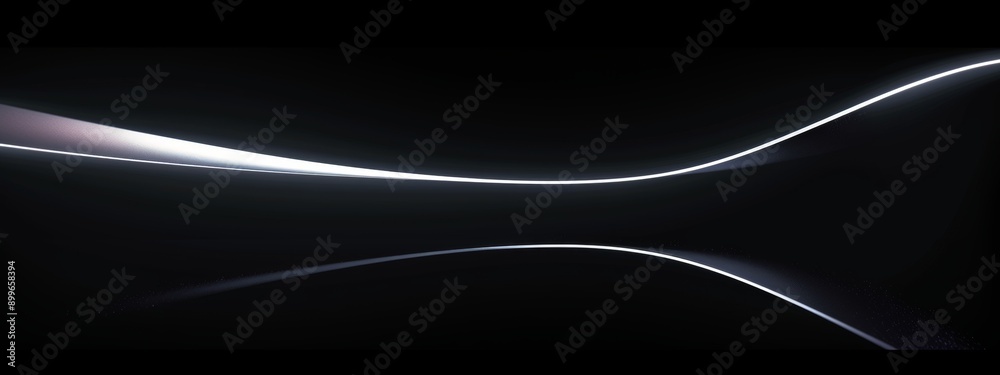 Minimalist symmetrical curves on the left and right sides of the all-black background. Minimalist symmetrical curves on the left and right sides of the all-black background.