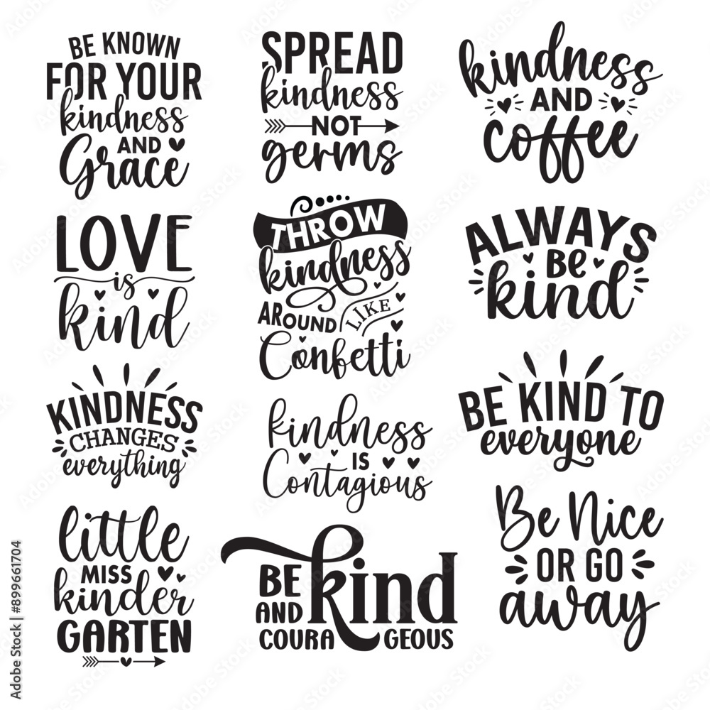 Fototapeta premium 12 Kindness SVG Design Bundle