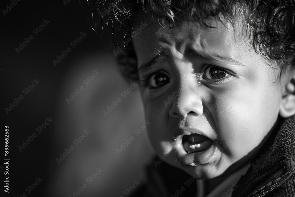 AI generated portrait of crying newborn baby emotions of discontent and colic AI generated portrait of crying newborn baby emotions of discontent and colic
