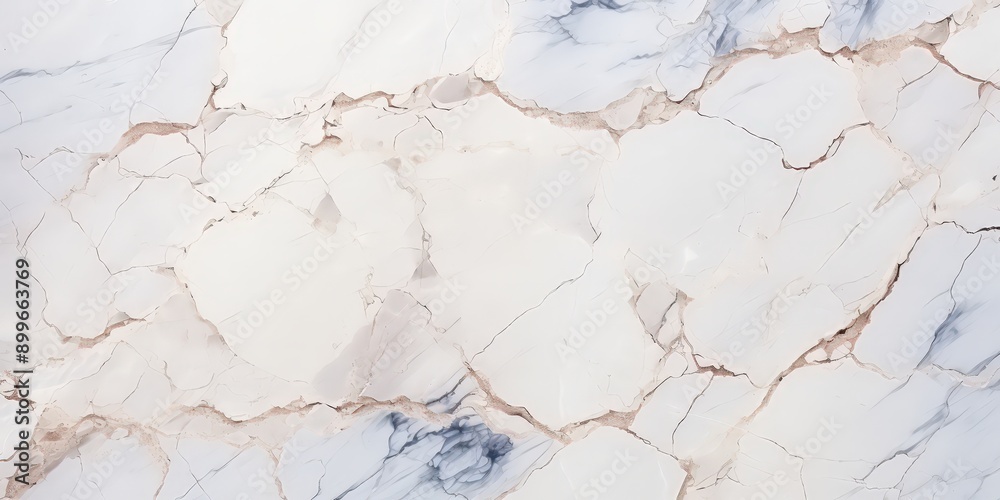 Obraz premium White Marble Texture with Grey Veins