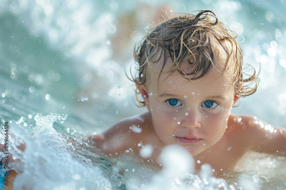Hot summer day with beloved hobby, man woman child pet surfing catching waves sea ocean Generative AI Hot summer day with beloved hobby, man woman child pet surfing catching waves sea ocean Generative AI