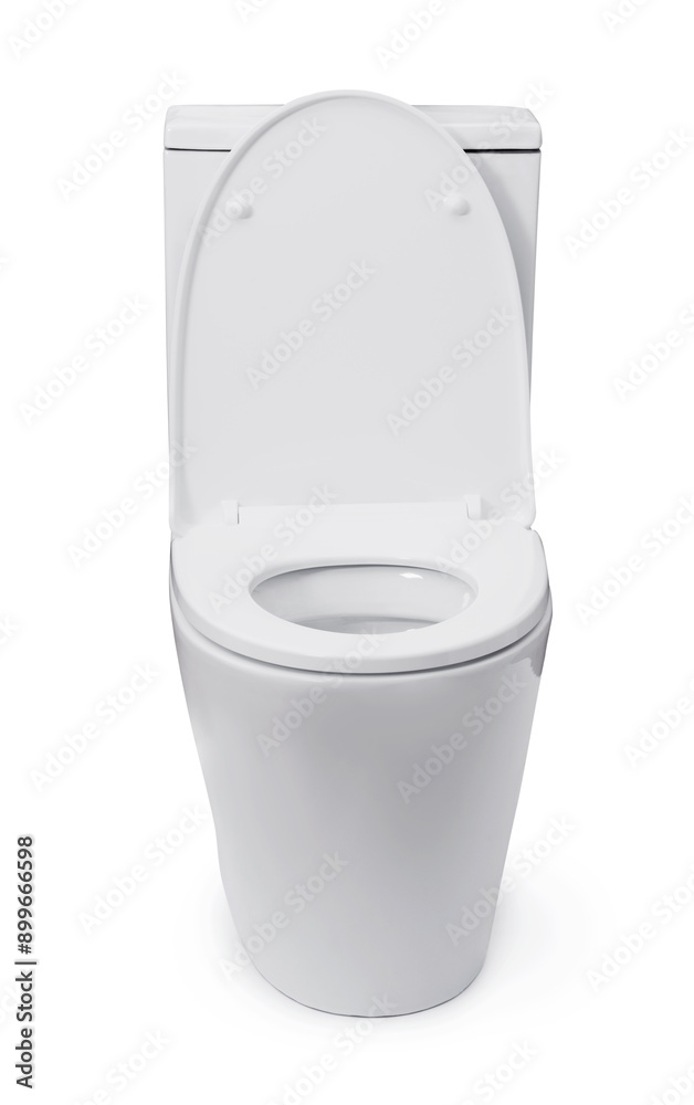 Front view of new ceramic toilet bowl Front view of new ceramic toilet bowl