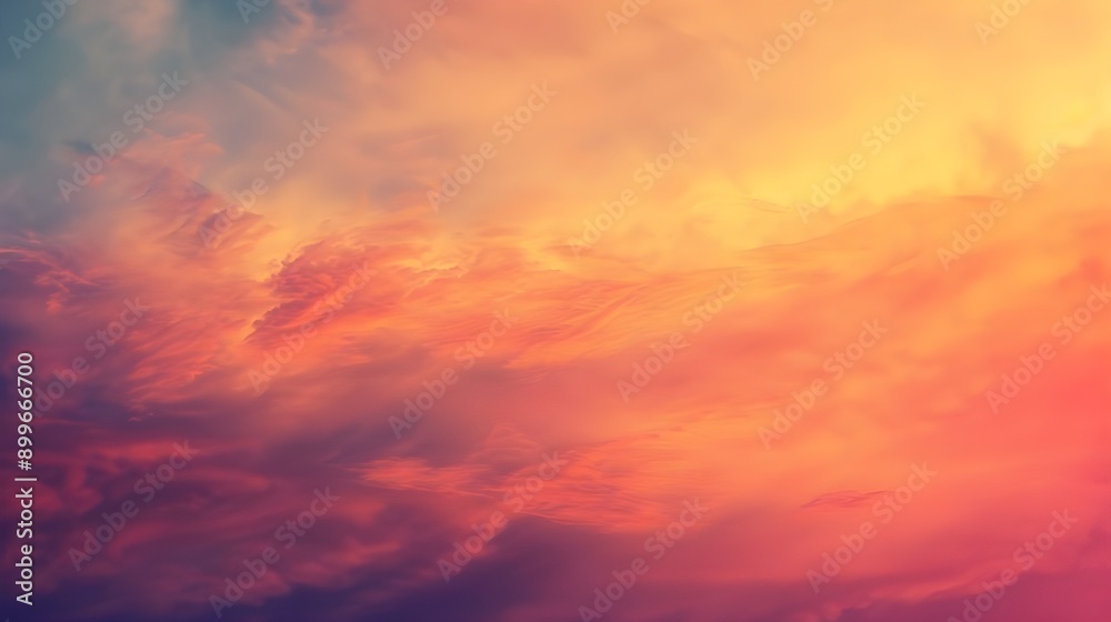 A serene sunset sky with soft clouds bathed in warm orange and pink hues, evoking a peaceful and dreamy atmosphere.
A serene sunset sky with soft clouds bathed in warm orange and pink hues, evoking a peaceful and dreamy atmosphere.