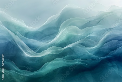 Tranquil Waters. Abstract background with a smooth gradient of cool blues concept