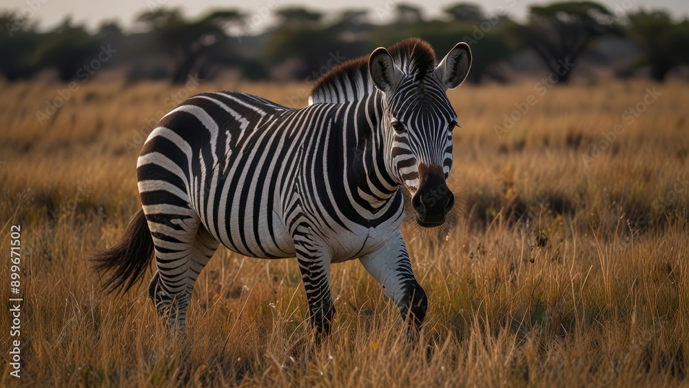 Fototapeta premium Majestic Zebra in Natural Habitat