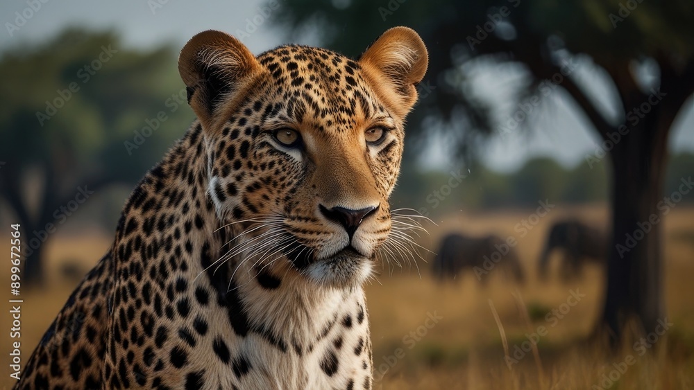 Majestic Leopard in Natural Habitat