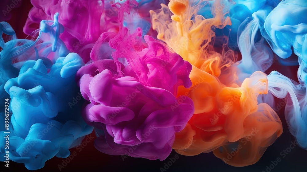 Abstract Swirling Colors in Water Abstract Swirling Colors in Water