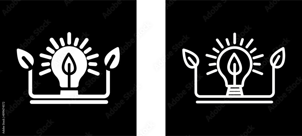 Ecology Bulb Vector Icon Ecology Bulb Vector Icon