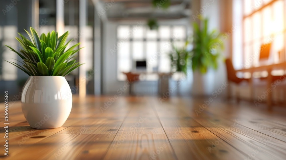 A modern office interior featuring a vibrant green plant in a stylish pot, enhancing the serene and productive atmosphere. A modern office interior featuring a vibrant green plant in a stylish pot, enhancing the serene and productive atmosphere.