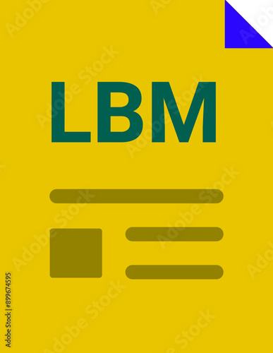 LBM with deep and minimal colors and folded icon photo