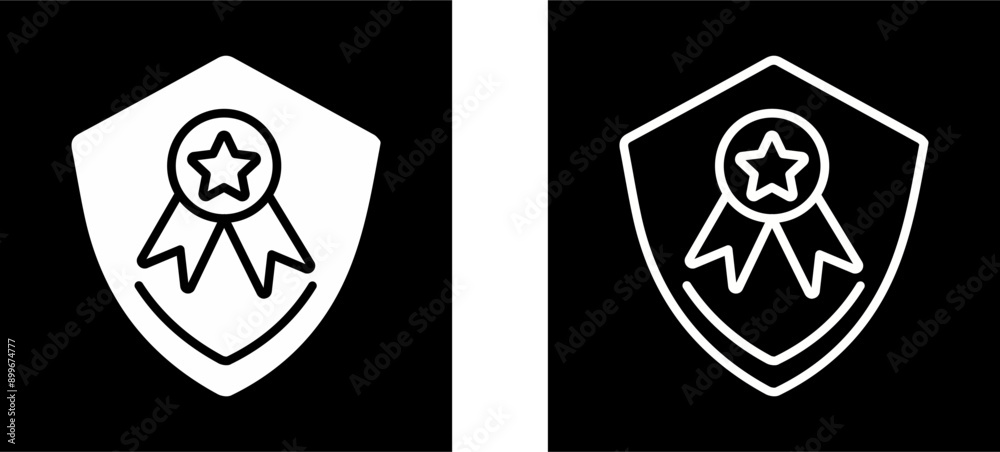Medal Protection Vector Icon Medal Protection Vector Icon
