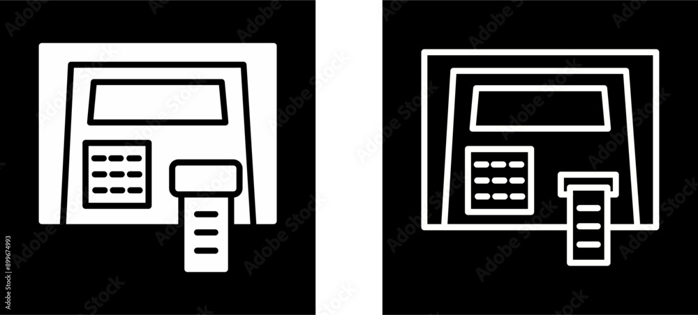 ATM Machine Vector Icon ATM Machine Vector Icon