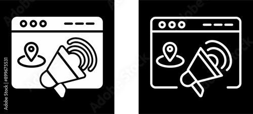 Location Web Advertising Vector Icon