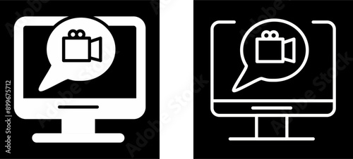 Video Communication Vector Icon
